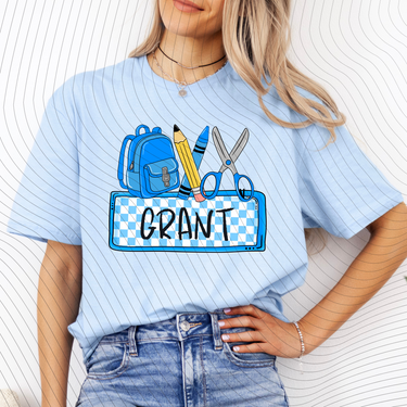 Blue Custom Name T-Shirt *Back to School Sale*